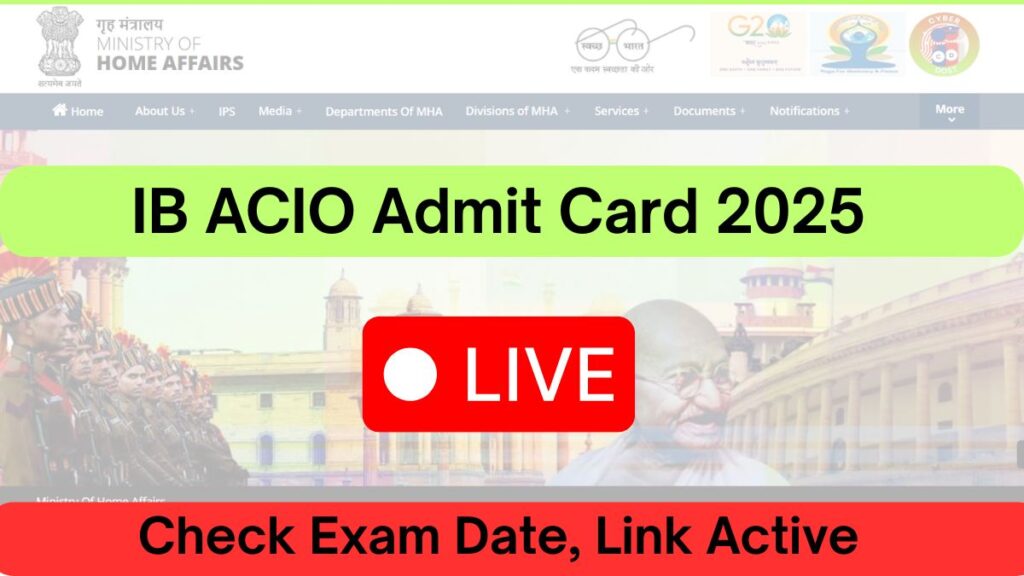 IB ACIO Admit Card 2025